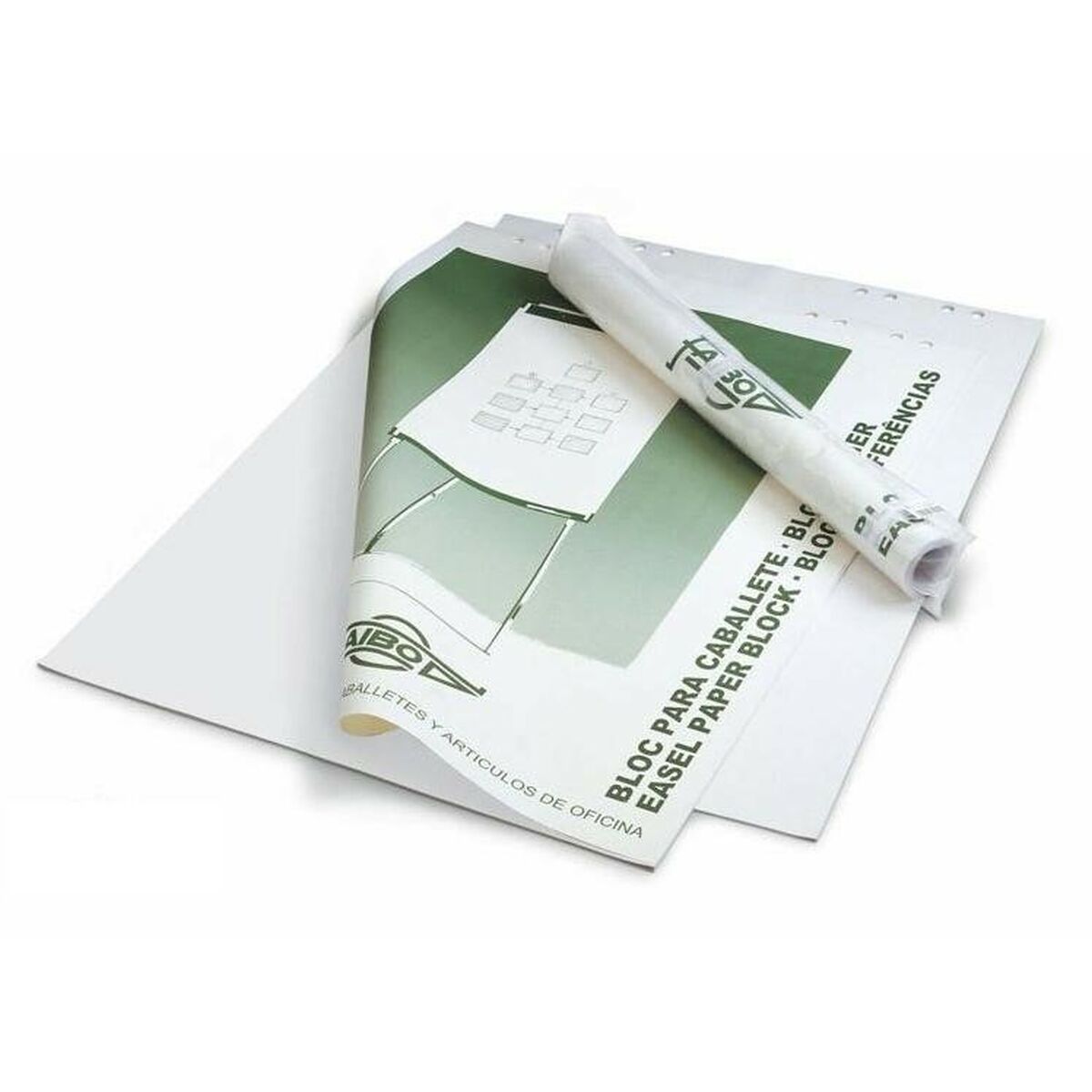 Boards and pads of paper for flip charts and easels